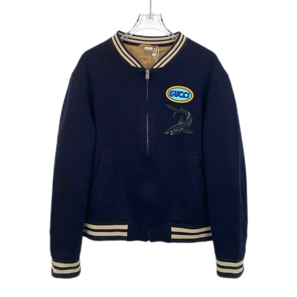 GUCCI ジャケット　濃紺　48 Gucci | Jackets & Coats | H271 Gucci Navy Blue Pattern Embroidered